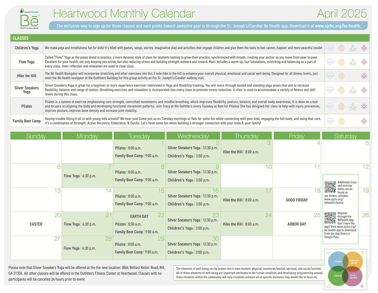 BeHealth April2025 calendar